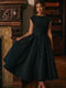 Elegant Solid Women Maxi Dress Fashion Sleeveless Round Neck Retract Waist A Line Pleated Robe 2025 New Lady Party Evening Gown