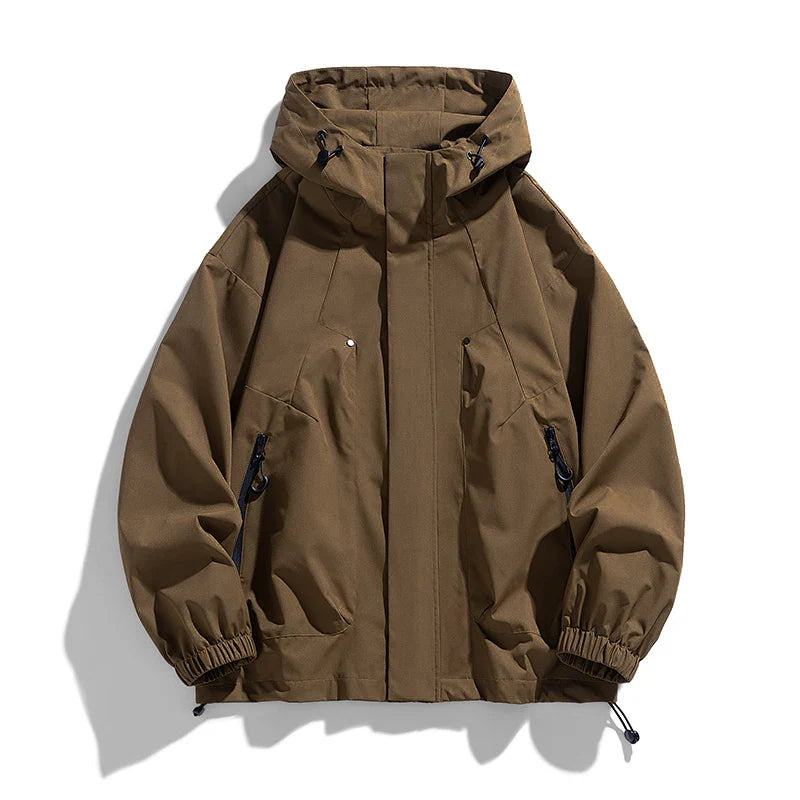 Men Jacket Hooded Windbreaker Trench Coats Oversize 6XL 7XL 8XL Plus Size Waterproof Black Bomber Camping Loose Thin Softshell