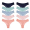 WarmSteps 10PCS Women's Panties Set Simple Striped Thongs Female Cotton Underwear Sexy Lingerie Cozy Sports G-Strings Underpants