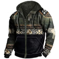 Men's Vintage Y2K Zipper Golf Hoodie 3D Jersey Sweatshirt Ethnic Pullover Fashion Jacket Long Sleeve Casual Clothing