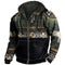 Men's Vintage Y2K Zipper Golf Hoodie 3D Jersey Sweatshirt Ethnic Pullover Fashion Jacket Long Sleeve Casual Clothing