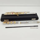 Music Fancier Club Flute 481 Engraving Hand Carved Keys Gold Plating Flutes B Leg Open Holes 17 Gold Keys