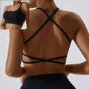 Cloud Hide Sexy Back Sports Bra Women Yoga Crop Top Home Fitness Workout Underwear Dancing Vest Plus Size Running Cycling Shirt
