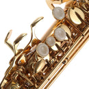 Brass Straight Soprano Sax Saxophone Bb B Flat Woodwind Instrument Natural Shell Key Carve Pattern with Carrying Case Gloves