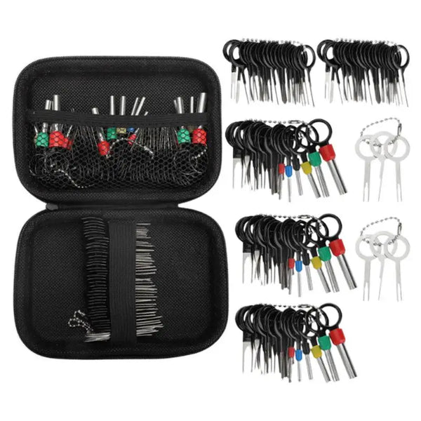 100Pcs Car Terminal Removal Repair Tools Electrical Wiring Crimp Connector Pin Extractor Kit Keys Automotive Plug Pullers