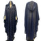 Middle East Africa Hot Sale Muslim Long Robe Shoulder Cover Hooded Cloak Batwing Sleeve Glittering Rhinestone Women's Dress