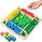 4-Player Wooden Dice Game - A Traditional Math Decision-Making Game Perfect for Parties and Family Interaction
