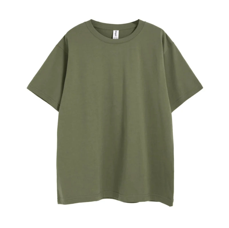 Men's 260gsm Heavyweight Cotton T-Shirt Oversized Drop Shoulder Round Neck Short Sleeve Tee Multi Colors/Sizes
