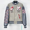 European and American Fashion Letter Embroidered Jackets Unisex Couple Contrasting Color Y2K Hip Hop Loose Leather Jackets Men