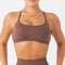 V Sculpt Bralette Seamless Padded Yoga Top Bra Stretchy Gym Crop Top with Adjustable Straps Light Support Workout Sports Bra