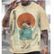 Japanese Style Men's Short-Sleeved T-Shirt Shirt Ukiyo-E Printed 3D T-Shirt Casual Tops Oversized Summer Men's Fashion Clothing