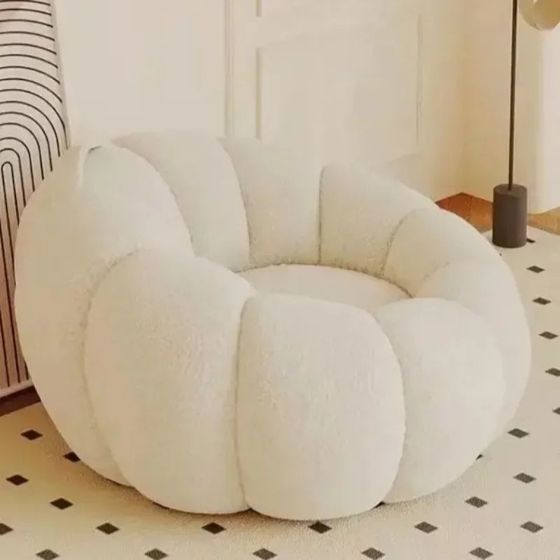 Creative Pumpkin Shape Single Lazy Sofa Bedroom Balcony Living Room Lounge Chair Detachable Washable Living Room Furniture