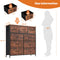 JHK Dresser For Bedroom With 9 Fabric Storage Drawer Wardrobe Tall Chest Organizer Closet Adult Kids Clothes Cabinet Furniture