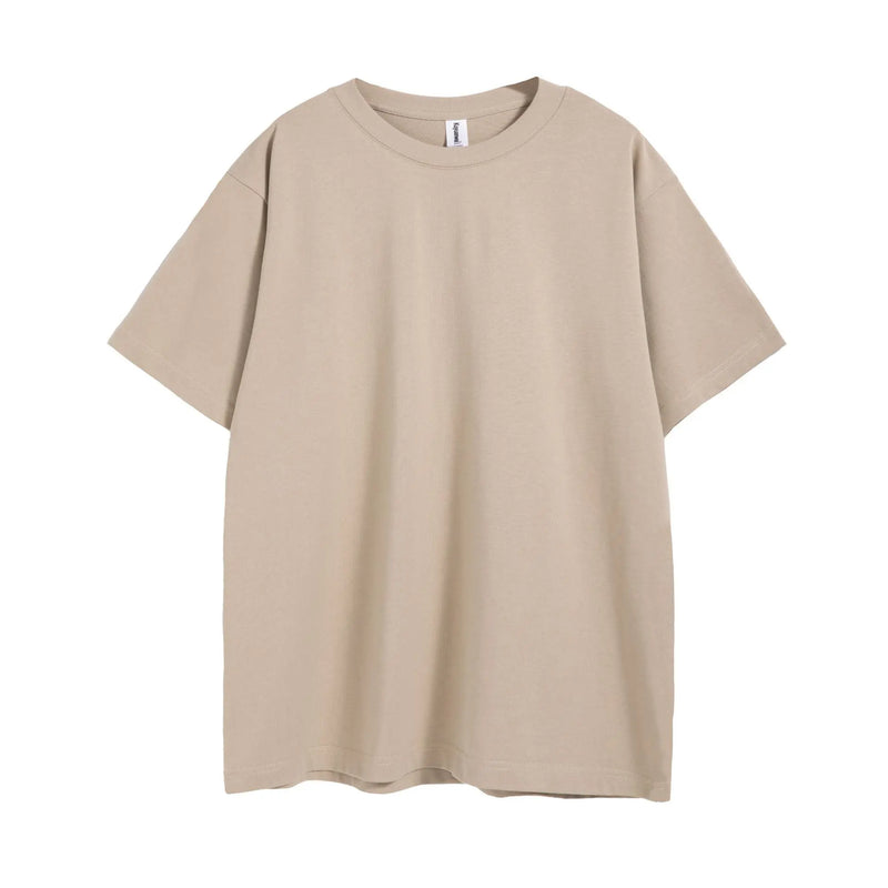 Men's 260gsm Heavyweight Cotton T-Shirt Oversized Drop Shoulder Round Neck Short Sleeve Tee Multi Colors/Sizes
