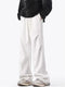 New Korean Fashion Pleated Wide-leg Sweatpants For Men Hip Hop Solid Color Baggy Pants Y2K Streetwear Gray Straight Trousers