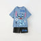 2025 Summer Kids Sets Disney Stitch Printed Tops Tee Shirts For Boys Casual Pullover Clothes Casual Two Piece Suit Child Sets