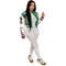 Letter Print Color Patchwork Woolen Varsity Jacket Women Long Sleeve Single Breasted Short Baseball Coat Casual Sporty Outwear