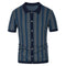 High End Jacquard Striped Polo Shirts For Men Short Sleeve Elastic Summer Quality Viscose Knitted Smart Casual Camisas De Hombre