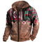 Men's Vintage Y2K Zipper Golf Hoodie 3D Jersey Sweatshirt Ethnic Pullover Fashion Jacket Long Sleeve Casual Clothing