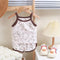 Summer Children Sling Shorts Set Fashion Flower Girls Kids Cotton Thin Breathable Pajamas Cute Cartoon Baby Toddler Home Clothes
