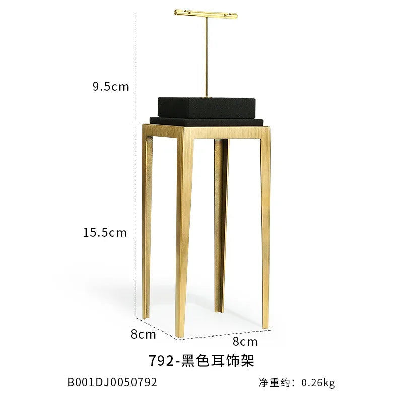 New jewelry display stand Jewelry props black metal window set necklace ring jewelry storage display rack