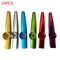 24 Pcieces Multicolor Metal Kazoos Aluminum Alloy Small Musical Instruments Flutes No for Sharp Edges Easy to Carry