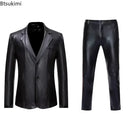 Men's Suit Sets Chic Shiny Gold 2 Pieces Suits Blazer+Pants Sets Stage Perform Clothes Party Nightclub Dancer Costume Sets Men