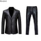 Men's Suit Sets Chic Shiny Gold 2 Pieces Suits Blazer+Pants Sets Stage Perform Clothes Party Nightclub Dancer Costume Sets Men
