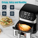 Air Fryer 6.2 QT Large Capacity Oilless Hot Air Fryers Oven 1500W Healthy Cooker with 10 Presets, Digital LCD Touch Screen