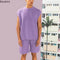 New 2025 Men's Two Pieces Casual Sets for Summer Solid Sleeveless Tops Shirts and Shorts Sets Male Streetwear Tracksuit Sets Men