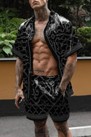 Hot Hawaiian Set Mens Printing Set Short Sleeve Summer Casual Floral Shirt Beach Two Piece Suit 2022 New Fashion Men Sets