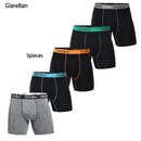 5pcs Pack Mid-Long Boxer Shorts Brand Briefs Style Men Panties Underwear Male And Underpants For Homme Luxury Set Box Slips
