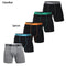 5pcs Pack Mid-Long Boxer Shorts Brand Briefs Style Men Panties Underwear Male And Underpants For Homme Luxury Set Box Slips