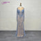 Elegant Long Sleeve Evening Dress for Women 2025 O-Neck Mermaid Wedding Party Luxury Beaded  Formal