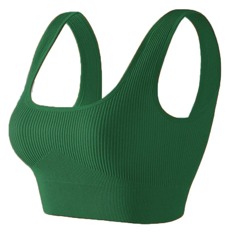 Seamless Knitted Sports Fitness Yoga Bra and Underwear