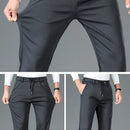 Ice Silk Cool Mens Pants 2024 New Summer Thin Casual Outdoor Quick-drying Sweatpants Male Straight Baggy Casual Men Trousers