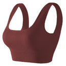 Seamless Knitted Sports Fitness Yoga Bra and Underwear