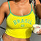 2000s Girls Corset Y2k Vintage Brazil Print Tank Tops Summer Sleeveless Crop Tops Streetwear Punk Grunge Sexy Spaghetti Camisole