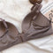 Women's Bras Sexy Seamless Wireless Ice Silk Bralette Gather Push Up Lingerie Thin Smiple Style AB Cup Deep V Female Underwear