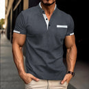 Men's Fashion Casual Solid Color Short sleeved POLO Shirt Summer Breathable Comfortable Men's Luxury Top