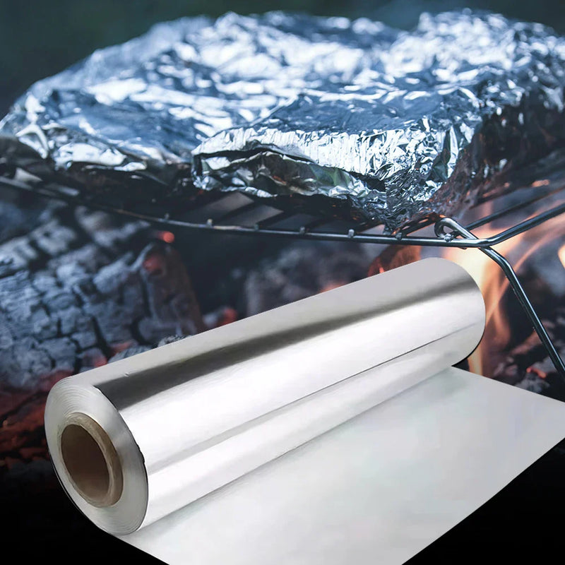 1-5PCS Disposable Tin Foil Paper Food Grade Aluminum Foil Roll Air Fryer Tin Foil Barbecue Oven Baking Paper Kitchen Accessories