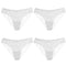 TrowBridge 4PCS Women's Panties Sweet Lace Underwear Sexy Lingerie Soft Silk Satin Female Briefs Hollow Out Mesh Cozy Underpants