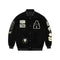European and American Fashion Letter Embroidered Jackets Unisex Couple Contrasting Color Y2K Hip Hop Loose Leather Jackets Men