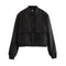 Women Fashion With Pockets Bomber Jacket Coats Vintage Long Sleeve Front Button Casual Female Outerwear Chic Tops