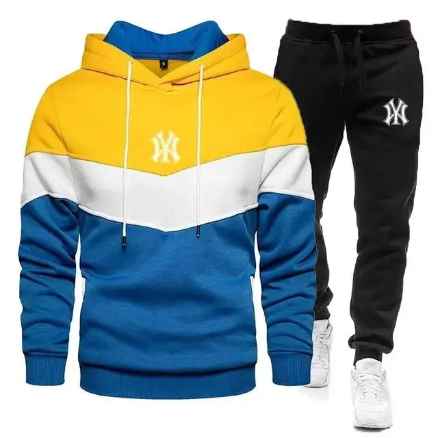 2025 Men's Sets Spring Autumn Zipper Hoodie and Pants 2 Pieces Casual Tracksuit Male Brand Running Jogging Sportswear Suit