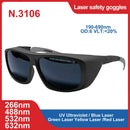laser glasses 190-2000nm 10600nm OD6 CO2 Laser Protection goggles 1064 532 200-2000nm IPL Laser Safety Glasses  Laser protection