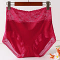 Plus Size Satin Panties Women's New Sexy High Quality Satin Transparent Mesh Women Underwear No Trace Big Briefs Large Sizes