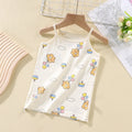 Sling+Shorts Suit Summer Girl's All Cotton Pajamas Infantil Cartoon Printed Sleeveless Home Clothes Fashion Cute Vest Two Piece