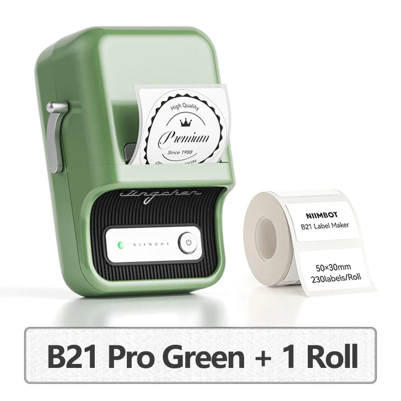 Niimbot B21 Pro 300dpi High Definition Portable Mini Thermal Printer Bluetooth Self-adhesive Label Photo Printer Sticker Maker