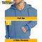 TACVASEN Big Pockets Fleece Lining Hoodies Mens Hooded Coats Full Zip Up Casual Hoodie Jackets Athlete Running Hiking Sportswear